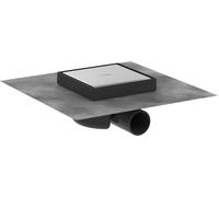 hansgrohe RainDrain Spot, set complet 150/150, évacuation par points, à carreler à larrière, et set dinstallation, acier inoxydable brossé, 56112800, 56112800