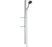 hansgrohe Ensemble de douche Rainfinity 130 3jets EcoSmart 9 l/min avec barre de douche 150 cm et porte-savon, chromé, 27674000, 27674000