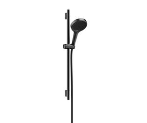 hansgrohe Rainfinity set doccia con asta saliscendi, 3 tipi di getto, 28745340, Rainfinity nero cromato spazzolato [Rubinetteria Bagno > Set Doccia]