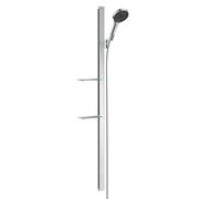 hansgrohe Rainfinity set doccia con asta saliscendi e mensola, 3 tipi di getto, 27673000, Rainfinity cromo/grafite [Rubinetteria Bagno > Set Doccia]