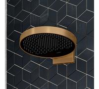 Hansgrohe Rainfinity - Soffione doccia 360 con attacco, getto singolo, bronzo spazzolato 26230140