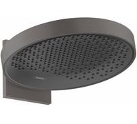 Soffione Doccia A Parete Hansgrohe Rainfinity 1 getto con tubo doccia Nero Cromato Spazzolato 262...
