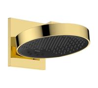 hansgrohe Rainfinity - Soffione doccia, Doccia a pioggia rotondo (250 mm) con 3 getti per montaggio a parete, oro lucido, 26232990
