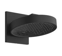 hansgrohe Rainfinity - Soffione doccia, Doccia a pioggia rotondo (250 mm) con 3 getti per montaggio a parete, nero opaco, 26232670