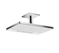 hansgrohe Rainmaker Select set di soffioni doccia, 2 tipi di getto, 24004400, Rainmaker Select bianco/cromo [Rubinetteria Bagno > Soffioni Doccia]