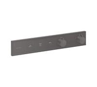 hansgrohe RainSelect rubinetto doccia da incasso con termostatico, 15381340, RainSelect nero cromato spazzolato [Rubinetteria Bagno > Rubinetteria Doccia]