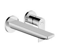 hansgrohe Rebris E miscelatore monocomando da incasso per lavabo a parete con bocca di erogazione 20 cm, sporgenza 200 mm, 72568, Colorazione: cromo - 72568000