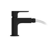 Hansgrohe Miscelatore bidet Rebris E monocomando, scarico a scomparsa, sporgenza 120 mm, Nero opaco