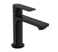 hansgrohe Rebris E miscelatore monocomando per lavabo 110 CoolStart con scarico, sporgenza 133 mm, 72559, Colorazione: Nero opaco