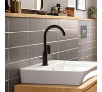 hansgrohe Rebris E miscelatore monocomando per lavabo 210 con bocca girevole e scarico a scomparsa, sporgenza 154 mm, 72576, Colorazione: Nero opaco