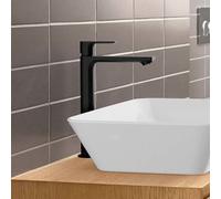 hansgrohe Rebris E Mitigeur monocommandé pour lavabo 240 CoolStart économiseur deau+ pour vasques avec vidage, saillie 169 mm, 72591670, 72591670, Colorazione: Nero opaco