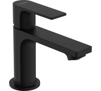 hansgrohe Rebris E miscelatore monocomando per lavabo 80 CoolStart con scarico, sporgenza 121 mm, 72553, Colorazione: Nero opaco