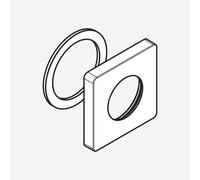 hansgrohe rosetta per rubinetto lavabo, 93161670, Universal nero opaco [Rubinetteria Bagno > Ricambi Rubinetteria Bagno]