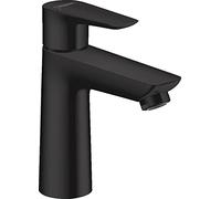 hansgrohe Rubinetto Talis E (rubinetto con erogatore altezza 110 mm), miscelatore monocomando per lavabo, senza scarico di scarico, nero opaco
