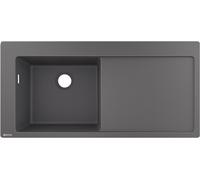 hansgrohe S51 lavello da cucina, 43330290, S5110-F450 S51 grigio pietra [Lavelli da Cucina > per Base Sottolavello a partire da 60 cm]