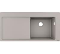 Hansgrohe S 51 lavello in granito 74.5x41.5 cm grigio/grafite/inox 43314380