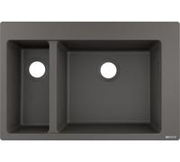 Hansgrohe 43315290 Lavello 1 vasca e mezza sopratop cm. 77 x 42 - grigio pietra