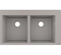 Hansgrohe Lavelli - Lavello ad incasso in granito S510-F770, grigio cemento 43316380