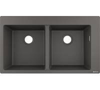 Hansgrohe S 51 lavello in granito 88x41.5 cm grigio/grafite/inox 43316290