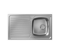 hansgrohe S21 Evier encastré 342, acier inoxydable, avec égouttoir, 860x500mm, vidage manuel, 43372800, 43372800