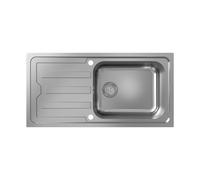 hansgrohe S44 lavello da cucina, 43371800, S440-F500 S44 acciaio inox spazzolato [Lavelli da Cucina > per Base Sottolavello a partire da 60 cm]