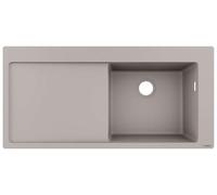hansgrohe S51 S514-F450 Lavello ad incasso 450 con sgocciolatoio, Grigio cemento, 43314380