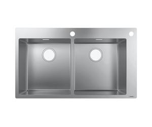 hansgrohe S71 lavello da cucina, 43311800, S712-F765 S71 acciaio inox spazzolato [Lavelli da Cucina > per Base Sottolavello a partire da 90 cm]