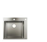 Hansgrohe 43305800 Lavello 1 vasca sopratop/filotop cm. 55 x 50 - inox