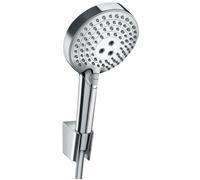 ensemble porte-douche Raindance Select S 120 3 jets PowderRain avec flexible de douche 125 cm, chromé, 27669000, 27669000