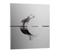 hansgrohe ShowerSelect Comfort E thermostat, encastré, 1 consommateur, rosace carrée, 15574000, 15574000, Colorazione: cromo