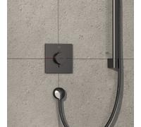hansgrohe ShowerSelect Comfort E rubinetto doccia da incasso con termostatico, 15571340, ShowerSelect Comfort E nero cromato spazzolato [Rubinetteria Bagno > Rubinetteria Doccia]