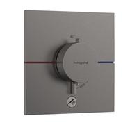 hansgrohe ShowerSelect Comfort E termostatico, per vasca e doccia, 15575340, ShowerSelect Comfort E nero cromato spazzolato [Rubinetteria Bagno > Rubinetteria Doccia]