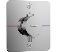 hansgrohe ShowerSelect Comfort Q termostatico, da incasso, 2 utenze, rosone Soft Edge, 15583, Colorazione: cromo