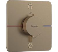 hansgrohe ShowerSelect Comfort Q - Miscelatore termostatico incasso, Rubinetto termostatico con blocco di sicurezza (SafetyStop) a 40° C, Termostato, 2 utenze, bronzo spazzolato
