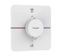 hansgrohe DocciaSelect Comfort Q termostatico, da incasso, 2 utenze, rosone Soft Edge, con combinazione di fusibili, 15586, Colorazione: Bianco Opaco
