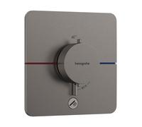 hansgrohe ShowerSelect Comfort Q thermostat, encastré, 1 consommateur, une sortie supplémentaire, rosace Soft Egde, 15589340, 15589340, Colorazione: Cromo nero spazzolato