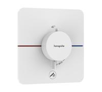 hansgrohe ShowerSelect Comfort Q thermostat, encastré, 1 consommateur, une sortie supplémentaire, rosace Soft Egde, 15589700, 15589700, Colorazione: Bianco Opaco