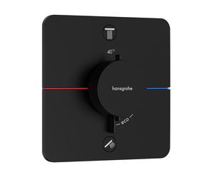 hansgrohe ShowerSelect Comfort Q thermostat, encastré, 2 consommateurs, rosace Soft Edge, 15583670, 15583670, Colorazione: nero opaco