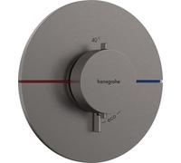 hansgrohe ShowerSelect Comfort S thermostat, encastré, 1 consommateur, rosace ronde, 15559340, 15559340, Colorazione: Cromo nero spazzolato