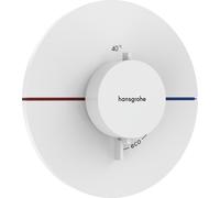hansgrohe ShowerSelect Comfort S termostatico, da incasso, 1 utenza, rosone rotondo, 15559, Colorazione: Bianco Opaco