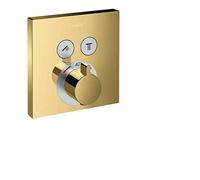 hansgrohe ShowerSelect Miscelatore termostatico ad incasso per 2 utenze, oro lucido, 15763990