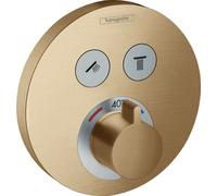 Hansgrohe Shower Select - Miscelatore termostatico ad incasso per 2 utenze, bronzo spazzolato 15743140