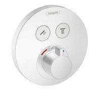 Hansgrohe Shower Select - Miscelatore termostatico ad incasso per 2 utenze, bianco opaco 15743700