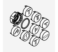 hansgrohe ShowerSelect set simboli, 92218000, ShowerSelect; ShowerSelect S opaco nobile [Rubinetteria Bagno > Ricambi Rubinetteria Bagno]