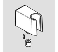 hansgrohe supporto doccetta per FixFit Porter, 94695340, FixFit Porter; RainSelect nero cromato spazzolato [Rubinetteria Bagno > Ricambi Rubinetteria Bagno]