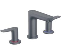 hansgrohe Talis E Mélangeur lavabo 3 trous, déchets pop-up, projection 112mm, 71733340, 71733340, Colorazione: Nero spazzolato