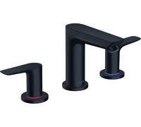 hansgrohe Talis E Mélangeur lavabo 3 trous, déchets pop-up, projection 112mm, 71733670, 71733670, Colorazione: Nero opaco