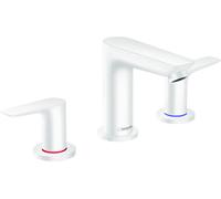 hansgrohe Talis E Mélangeur lavabo 3 trous, déchets pop-up, projection 112mm, 71733700, 71733700, Colorazione: bianco opaco