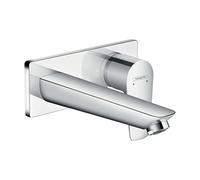 hansgrohe Talis E mitigeur monocommande de lavabo encastré, montage mural, vanne à crépine déverrouillable, saillie de 165mm, 71732000, 71732000