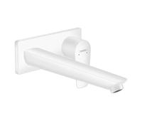 miscelatore monocomando da incasso per lavabo Hansgrohe Talis E, montaggio a parete, valvola a filtro sbloccabile, sporgenza 225 mm, colorazione: bianco opaco